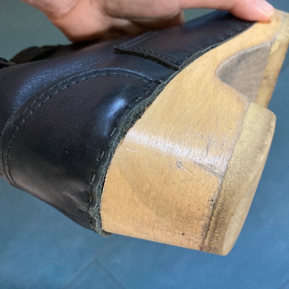 No. 6 Clog Buckle Boot Size 39 with shearling insert - Picture 10 of 11